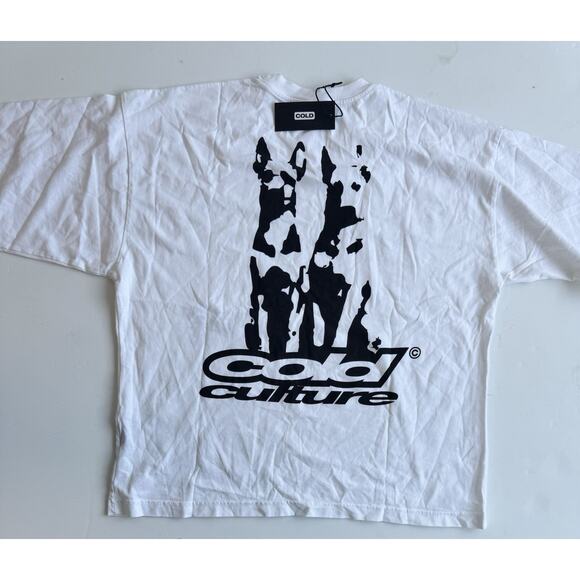 Cold Culture Dogs Oversized Tee White Size Medium NWT! - Picture 4 of 6